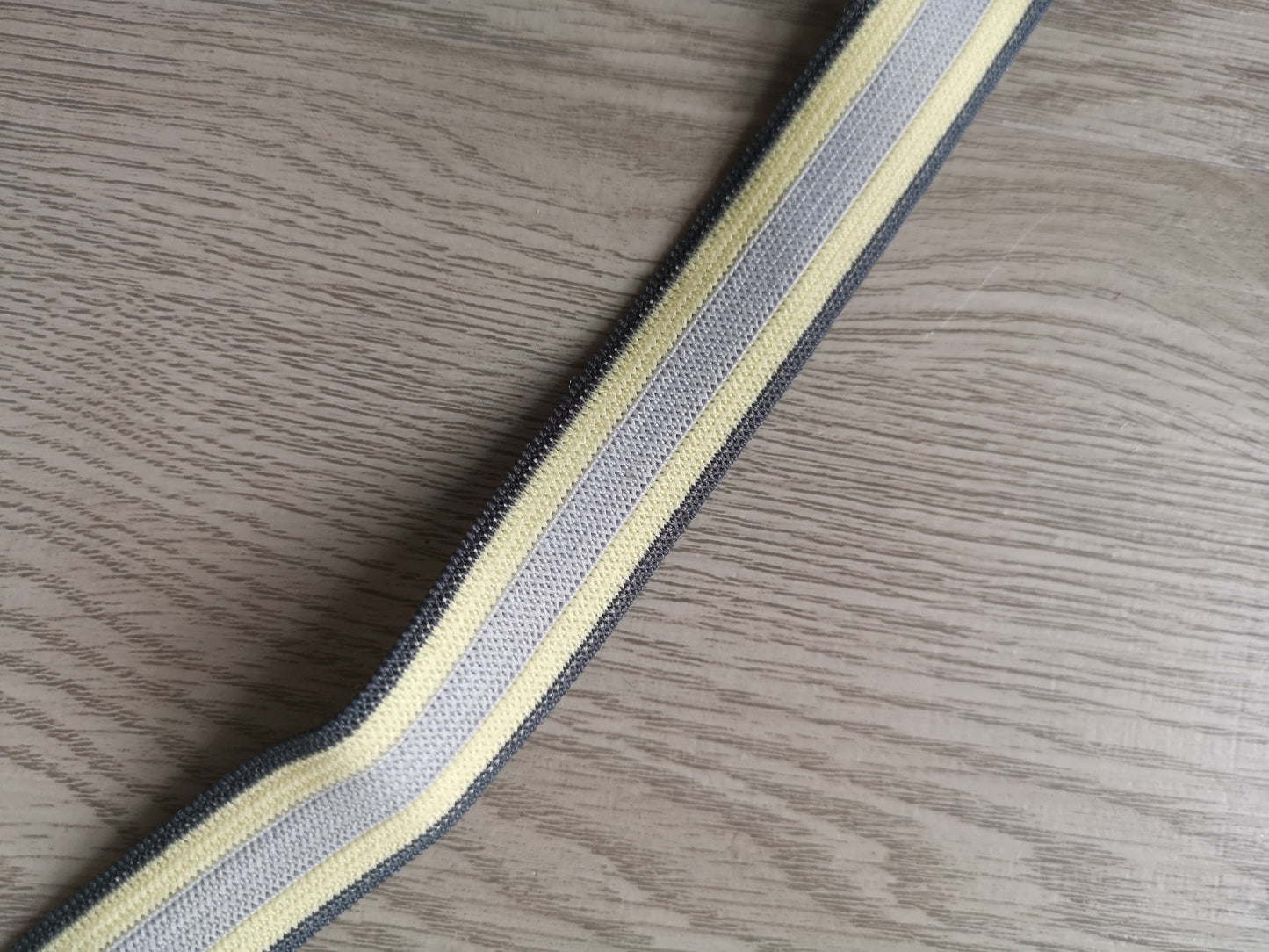 Élastique jaune gris Largeur 2cm(prix au mètre)