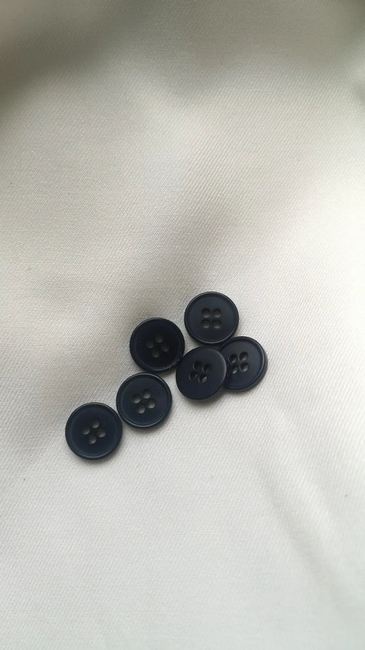 Boutons bleu marine foncé15mm (vendu par 10)