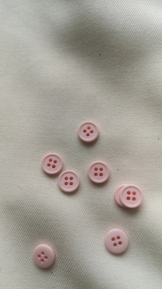 Boutons rose clair 10mm (vendu par 10)