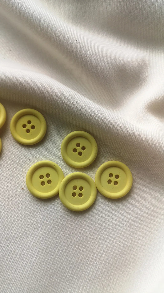 Boutons jaunes citron  20mm (vendu par 10)